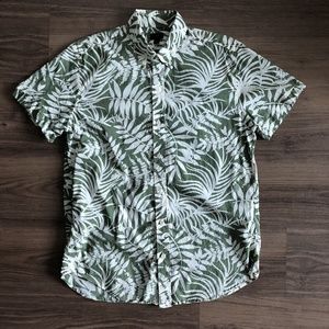 Secret Wash short-sleeve shirt in fern print